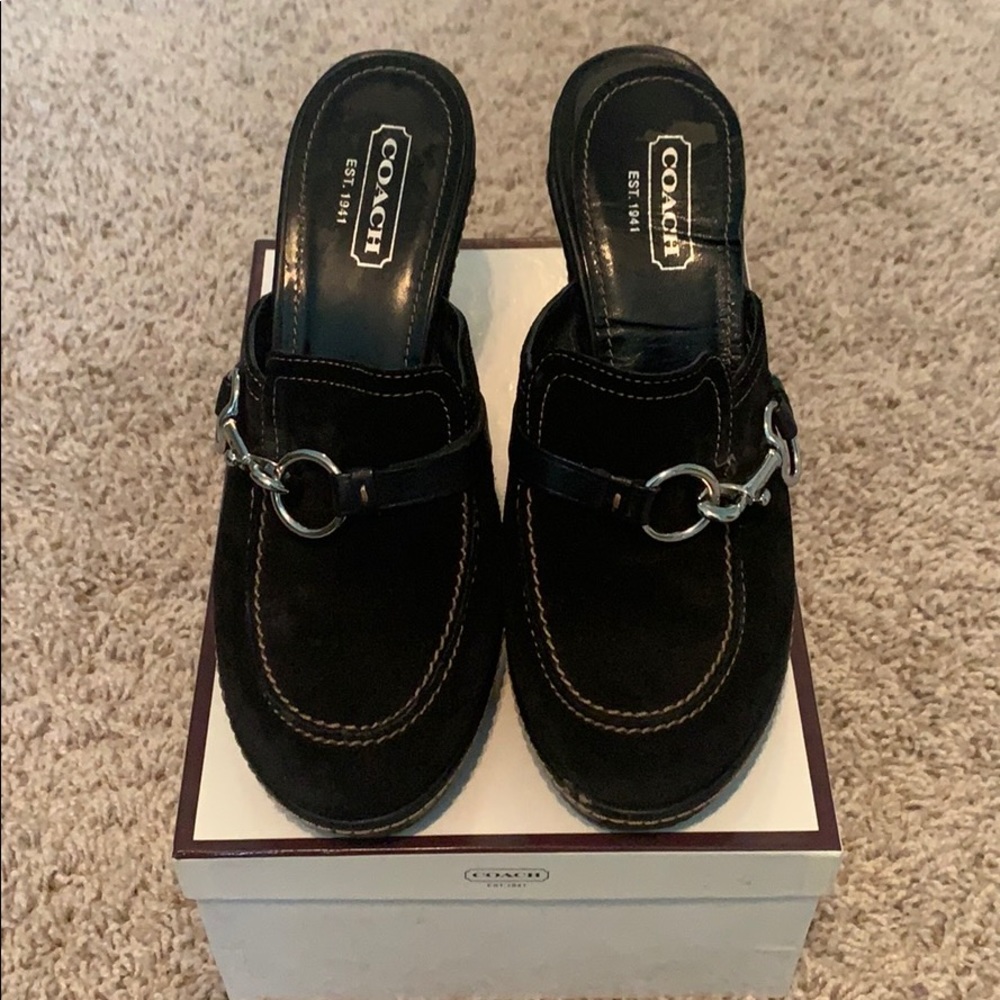 Coach Heel Clog with Buckle Detail size 7